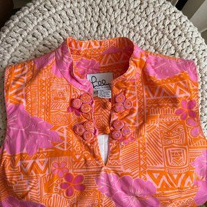 Lilly Pulitzer Asian-Design Tiki Dress